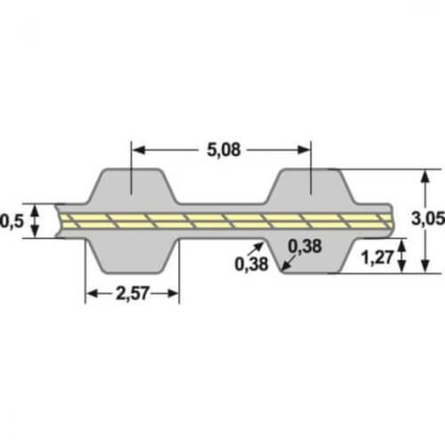 Doppelzahnriemen 510 DXL 037 (9,53 mm Breit)