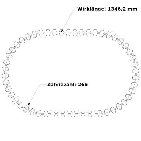 Doppelzahnriemen 530 DXL 037 (9,53 mm Breit)