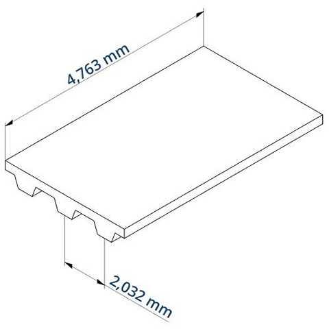 Zahnriemen 280 MXL 019 (4,763 mm Breit)