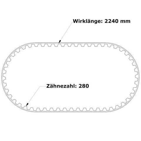 Zahnriemen 500 S8M 2240 (50 mm Breit)