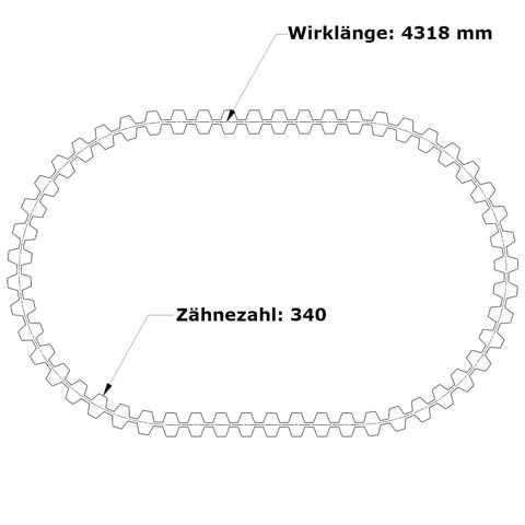 Doppelzahnriemen 1700 DH 075 (19,05 mm Breit)