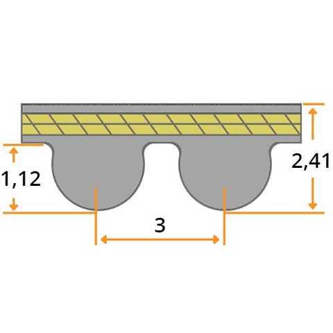 Gates PowerGrip  Zahnriemen GT3 1692-3MGT-711 mm