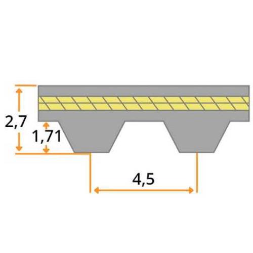 Zahnriemen 250 S4,5M 180 (25 mm Breit)