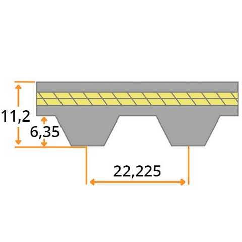 Zahnriemen 560 XH 400 (101,6 mm Breit)