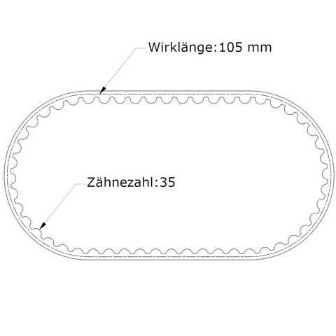 Zahnriemen HTD 105-3M-9 mm PowerGrip