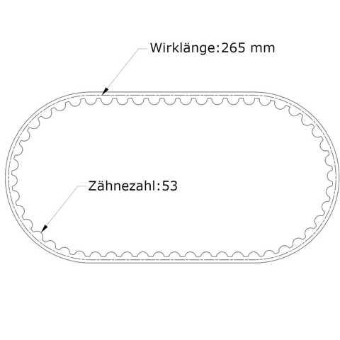 Zahnriemen HTD 265-5M-25 mm PowerGrip