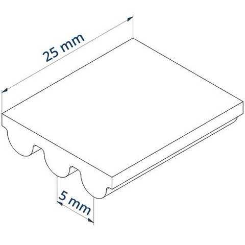 Zahnriemen HTD 265-5M-25 mm PowerGrip