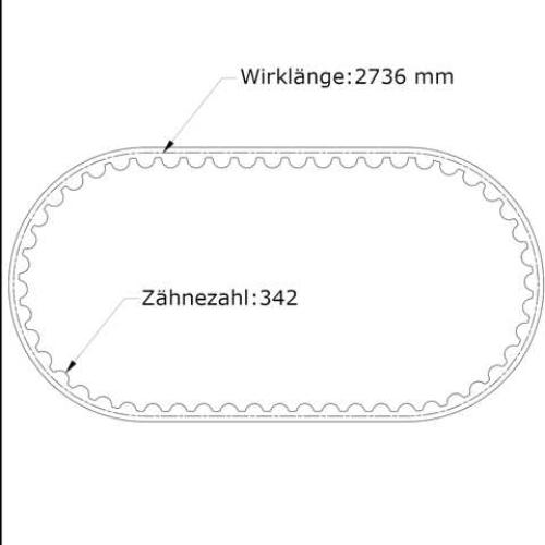 Zahnriemen HTD 2736-8M-50 mm SWR