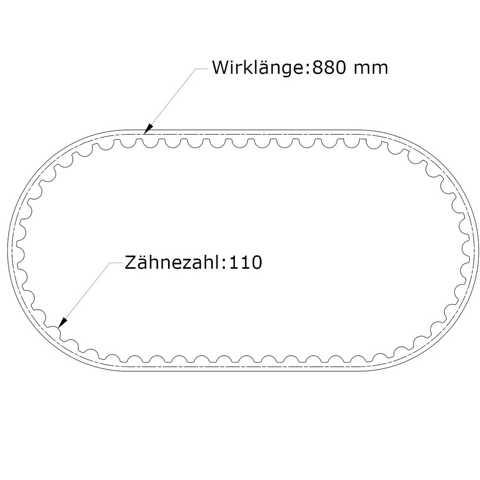 Zahnriemen HTD 880-8M-85 mm SWR