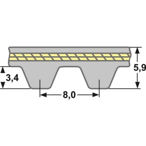 PCV 8MGT 3048 36 - Gates Poly Chain Carbon Volt