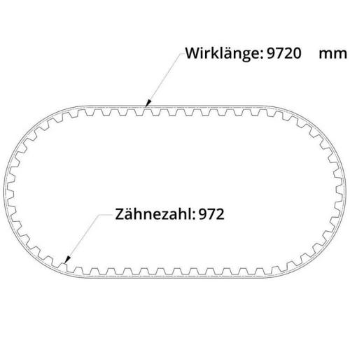 Zahnriemen 50 AT10 9720 V endlos verschwei�t