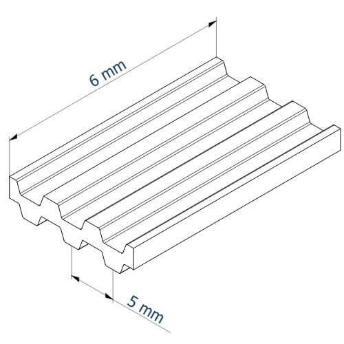 PU Zahnriemen 815-DT5-6 doppelt verzahnt