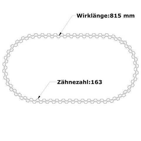 PU Zahnriemen 815-DT5-6 doppelt verzahnt