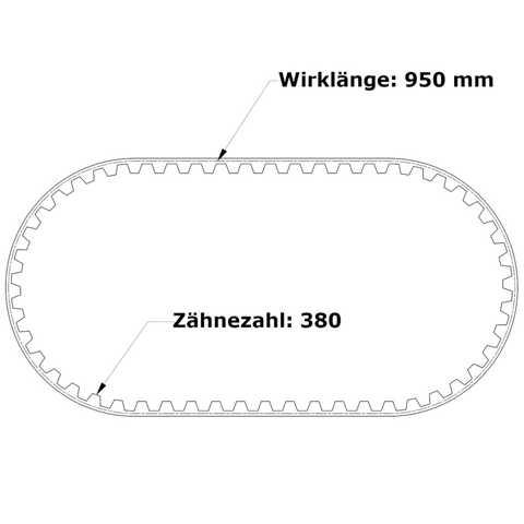 PU Zahnriemen 950-T2,5-10