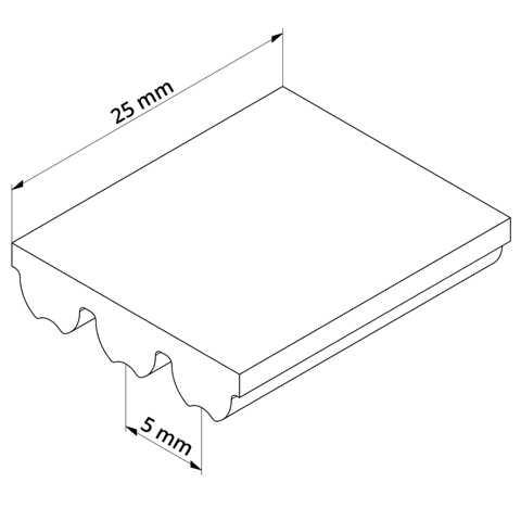 Zahnriemen 2525-RPP5-25 mm