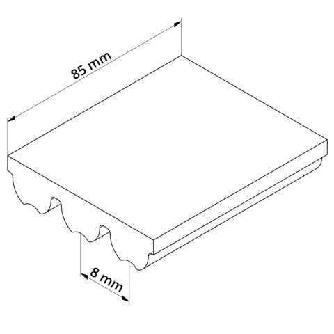 Zahnriemen 1800-RPP8-85 mm
