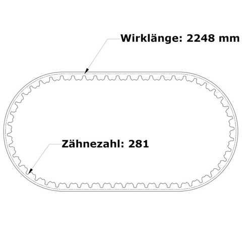 Zahnriemen 2248-RPP8-30 mm